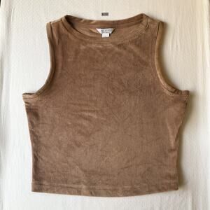 Sofia Intimates By Vergara Women Tank Top Size S (4-6) Brown Crew Neck Pullover
